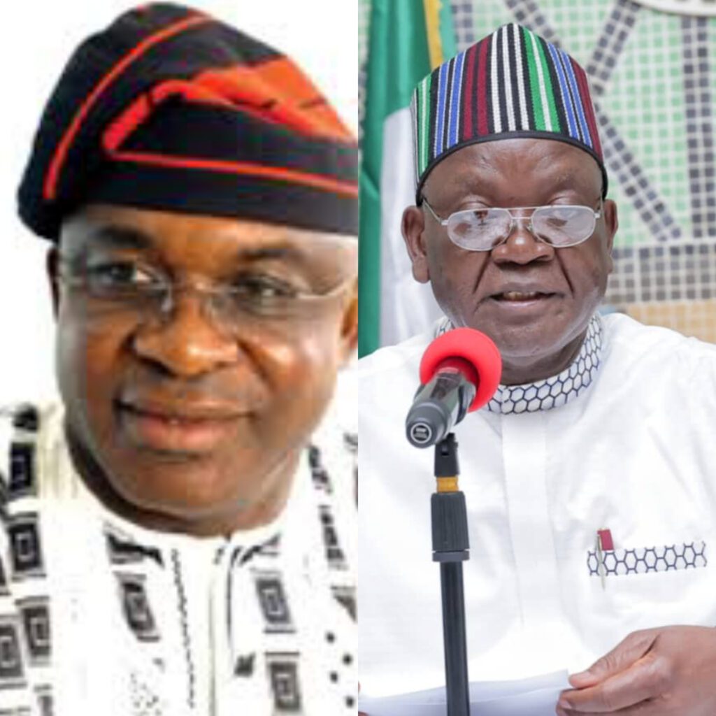 Ortom felicitates with David Mark at 74
