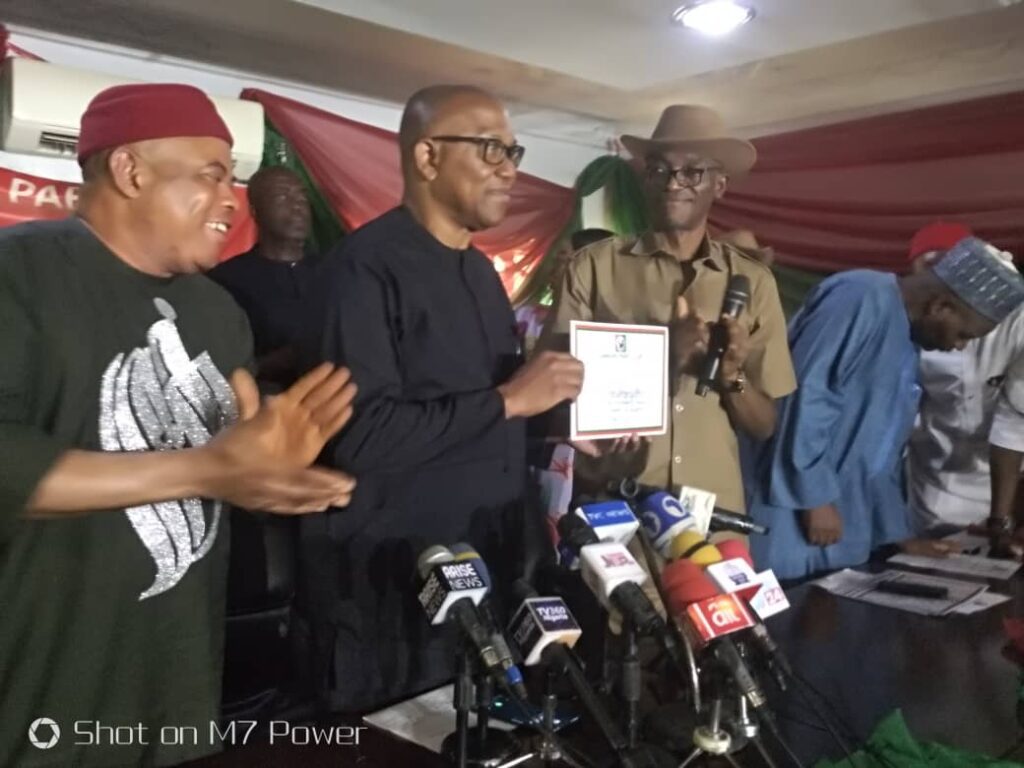 Labour Party issues certificate of return to Peter Obi