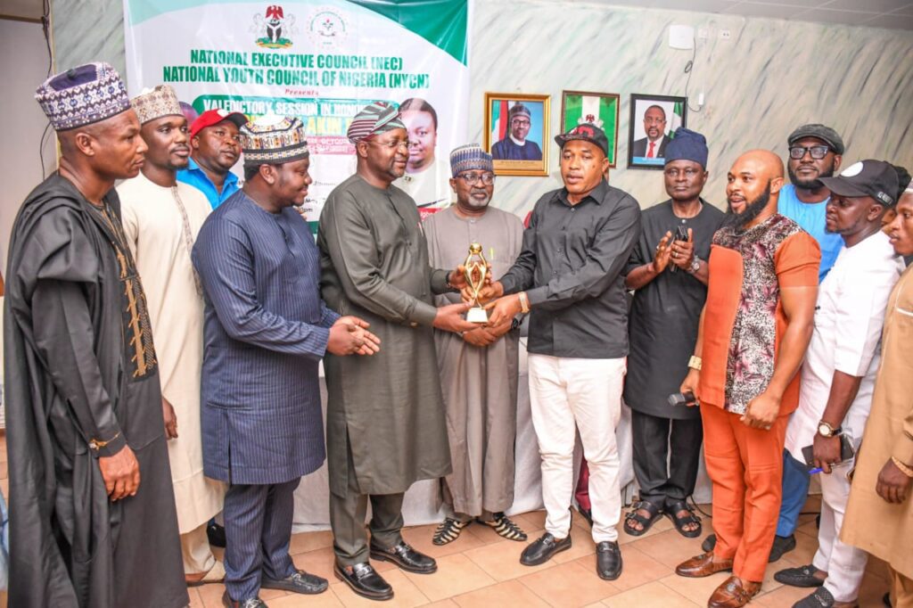 Sports minister receives the National Youth Council of Nigeria Leadership Role Model Award