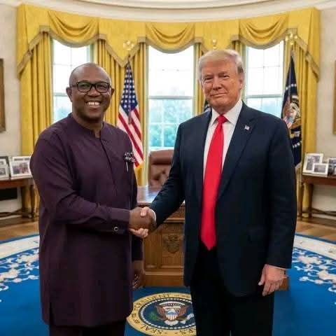 Peter Obi Dismisses Doctored Photos Linking Him to Trump, MC Oluomo