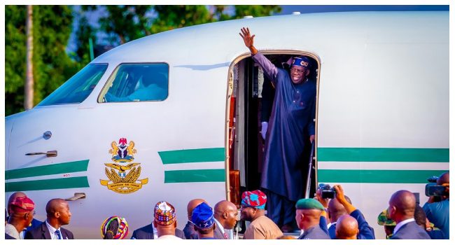 Tinubu Returns Home After High-Level Abu Dhabi Sustainability Summit