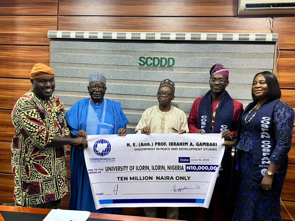 COSFAN Launches ₦10m Research Endowment at UNILORIN, Honours Gambari