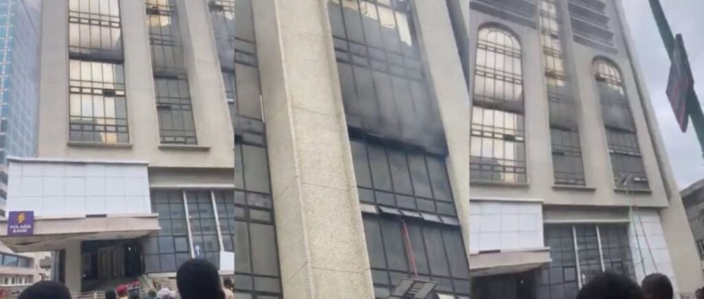 Massive fire guts Polaris Bank building on Lagos Island